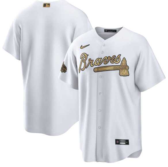 Atlanta Braves Blank White 2022 All-Star Cool Base Stitched Baseball Jersey,We sell and wholesale Atlanta Braves Blank White 2022 All-Star Cool Base Stitched Baseball Jersey on line form chian!